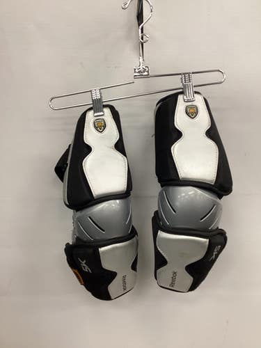 Used Reebok 5k Lacrosse Arm Pads Guards Black Lg 11851-s000039113