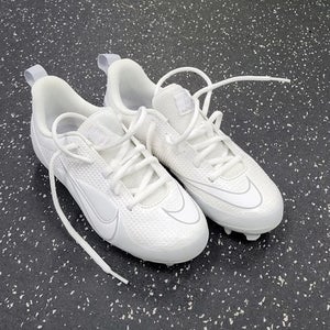 Used Nike Lax Cleats Boys White Junior 02.5 11849-s000040044