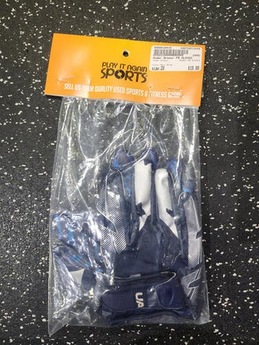Used Under Armour Fb Gloves Navy Blue 2x 11849-s000018415