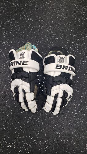 Used Brine Trumph 2 Lacrosse Gloves Mens Black And White Lg 11849-s000014649