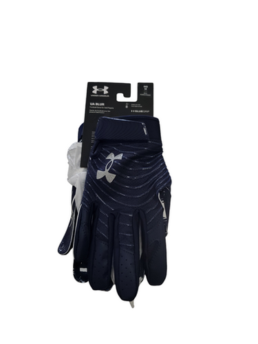 Used Under Armour Blur Fb Gloves Navy Blue Md 11849-s000020808