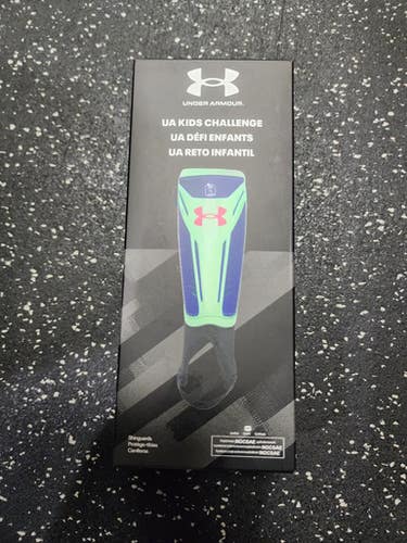 New Under Armour Challenge Youth Medium Shinguard Green 11849-undua21580-50177-m