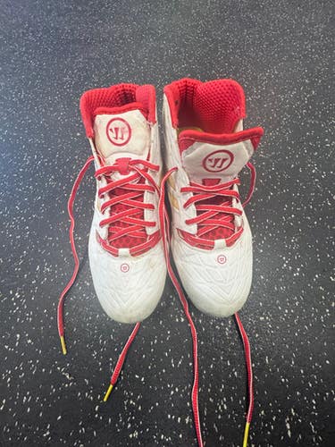 Used Warrior Lax Cleats Mens White Senior 9.5 11849-s000036846