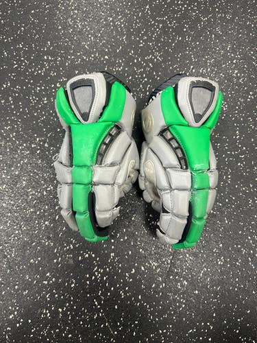 Used Maverik Rx3 Lacrosse Gloves Womens Dark Grey And Green 13" 11849-s000015025