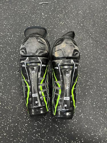 Used Reebok 12k Junior Shin Guards Black 10" 11849-s000026815