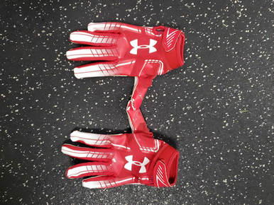 Used Under Armour F6 Fb Gloves Red Youth 11849-s000026582