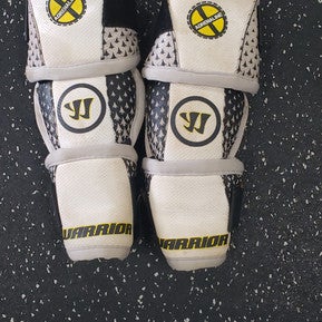 Used Warrior Adrenaline Lacrosse Arm Pads Guards White Md 11849-s000029350