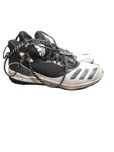 Used Adidas Lax Cleats Mens Black And White Senior 9 11849-s000018533