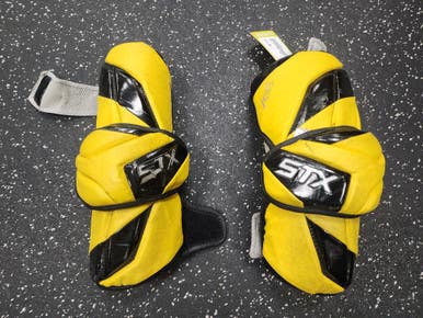 Used Stx K18 Arm Pads Lacrosse Arm Pads Guards Yellow Md 11849-s000014707