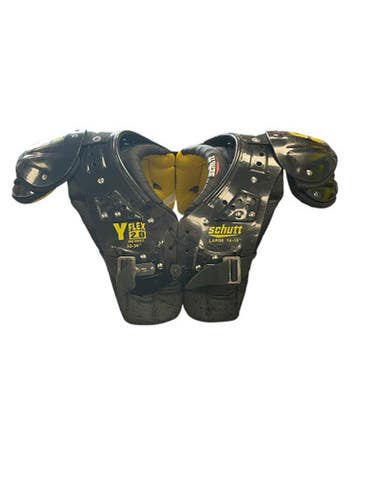 Used Schutt Y Fex 2.0 Fb Shoulder Pads Black Lg 11849-s000025155