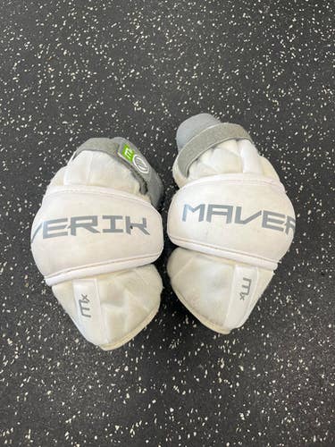 Used Maverik Mx Lacrosse Arm Pads Guards White Sm 11849-s000028984
