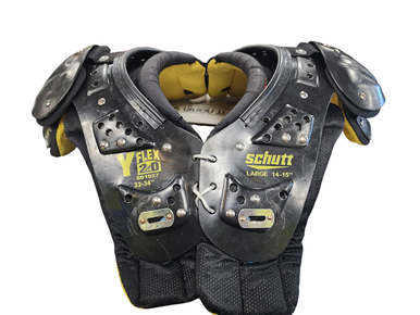 Used Schutt Y Fex 2.0 Fb Shoulder Pads Black Lg 11849-s000020389