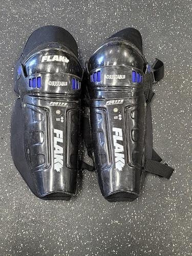 Used Flak Adjustable Shin Guards Junior Shin Guards Black 10" 11849-s000037350