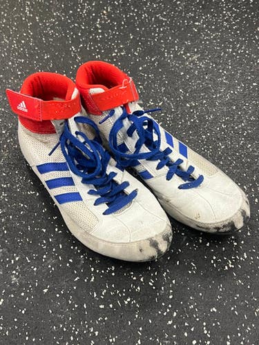 Used Adidas Wrestling Shoes White Senior 5.5 11849-s000034370