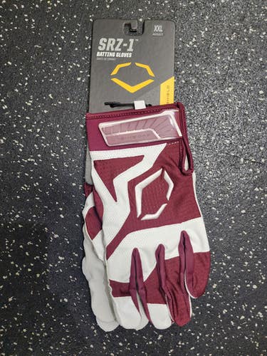 New Evoshield Srz 1 Batting Glove Bb Sb Batting Gloves Maroon 2x 11849-eshwb57120032xl