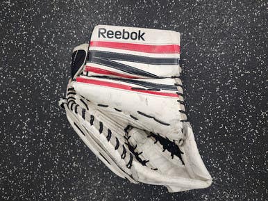 Used Reebok 14k Jr Junior Goalie Catcher White 11849-s000037584
