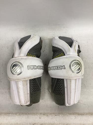 Used Maverik Rome Lacrosse Arm Pads Guards White Lg 11851-s000039039