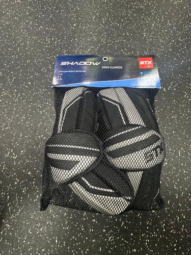 Used Stx Shadow Lacrosse Arm Pads Guards Black Md 11849-s000039035