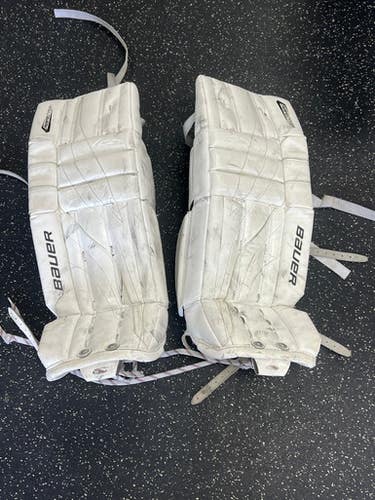 Used Bauer Reactor Goalie Leg Pads Junior White 26" 11849-s000035603