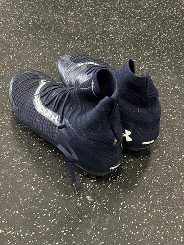 Used Under Armour Adult Fb Cleats Navy Blue Senior 14 11849-s000036394