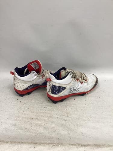 Used Under Armour Baseball Cleat Bb Sb Cleats White Junior 04 11851-s000039302