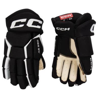 New Ccm Youth Tacks As550 Gloves Hockey Gloves 9" 11855-ccmhgas550yt9bw