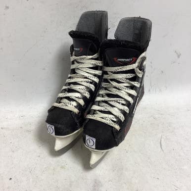 Used Bauer Impact 300 Junior 01 Ee - Ew Extra Wide Ice Hockey Skates 11855-s000166280