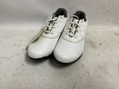 Used Adidas 671305 Womens Golf Shoes White And Black Senior 8 11855-s000172973