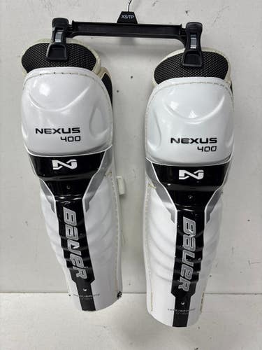 Used Bauer Nexus 400 Junior Shin Guards White 12" 11855-s000173248