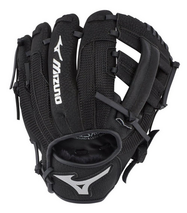 New Mizuno Prospect Bb Sb Glove Rh Throw Black 9" 11851-miz312726r