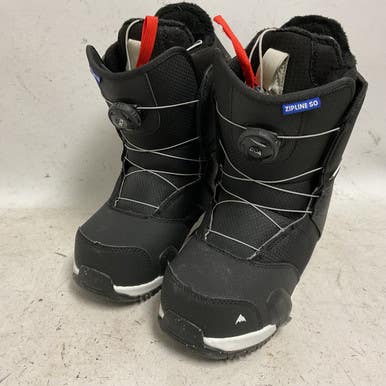 Used Burton Zipline Step On Boys Snowboard Boots Black Junior 06 11855-s000180194