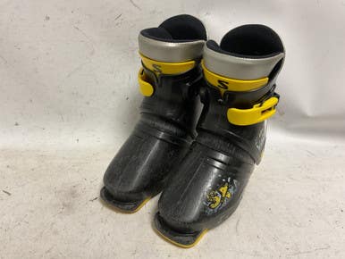 Used Salomon Team Sx Boys Dh Ski Boot Black And Yellow 190 Mp - Y12 11855-s000181114