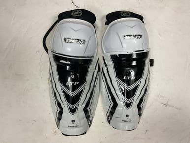 Used Ccm Ltp Junior Shin Guards Black And White 10" 11855-s000181703