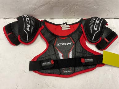Used Ccm Jetspeed Ft350 Youth Shoulder Pads Black And Red Md 11855-s000182741