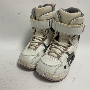 Used Burton Kids Freestye Girls Snowboard Boots White Junior 02 11855-s000182792