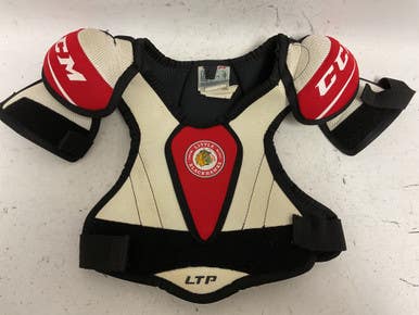 Used Ccm Ltp Little Blackhawks Youth Shoulder Pads Lg 11855-s000189199