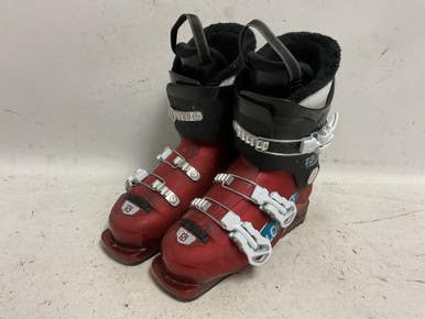 Used Salomon T3 Boys Dh Ski Boot Black And Wine Red 230 Mp - J05 - W06 11855-s000201506
