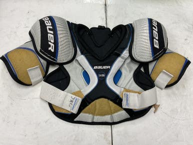 Used Bauer Supreme One55 Junior Shoulder Pads White Black Royal Lg 11855-s000201569