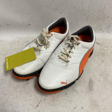 Used Puma 186487-03 Mens Golf Shoes Black Orange White Senior 8 11855-s000174701