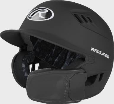 New R16 Batting Helmet W Jaw Guard Jr Blk 11855-rawr6r07j