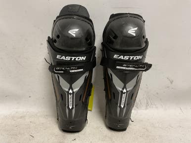 Used Easton Stealth Cx Junior Shin Guards Black And Tan 11" 11855-s000177340