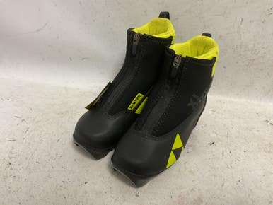 Used Fischer Xj Sprint Boys Nnn Xc Ski Boots Black Jr-01.5 11855-s000177156