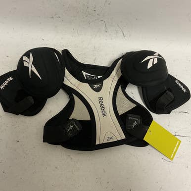 Used Reebok 2k Youth Shoulder Pads Black And White Md 11855-s000188375