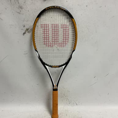 Used Wilson Blade Comp Adult Tennis Racquet Black 4 3 8" 11855-s000190230