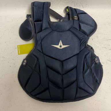 Used All-star Cpcc1216s7x Catchers Chest Protector Navy Blue Intermed 11855-s000190557