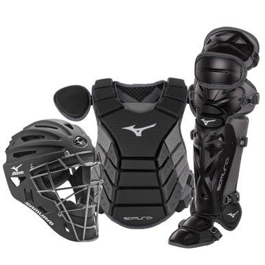 New Samurai Yth Catchers Set Blk Gry 11855-miz380420-bg