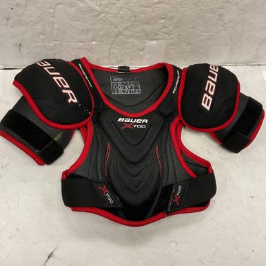Used Bauer Vapor X700 Junior Shoulder Pads Black And Red Sm 11855-s000192102