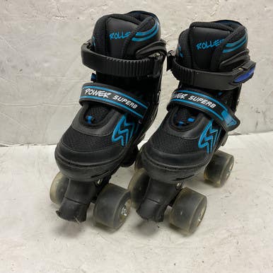Used Roller Power Superb Eu 31-34 Child Roller Quad Skates Black Adjustable 11855-s000192140