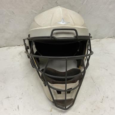 Used All-star I-bar Bsp Catchers Helmet W Mask White Lg 11855-s000196877