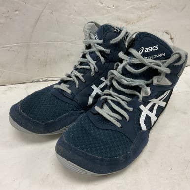 Used Asics F130223 Wrestling Shoes Navy Blue Junior 03 11855-s000200636